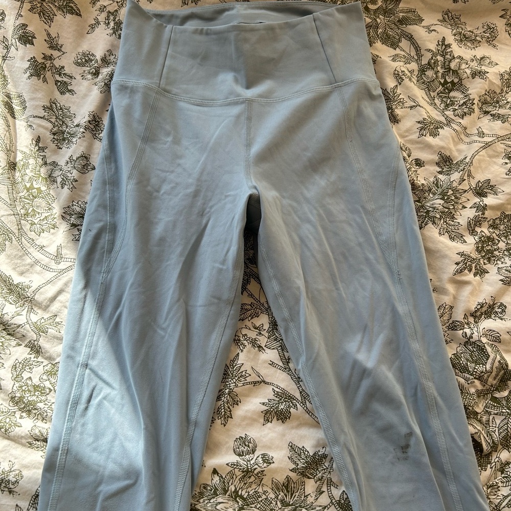 Girlfriend Collective Baby Blue High-Waisted Leggings